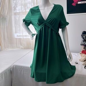 SHEIN Green Deep V Green Dress. Size Large
